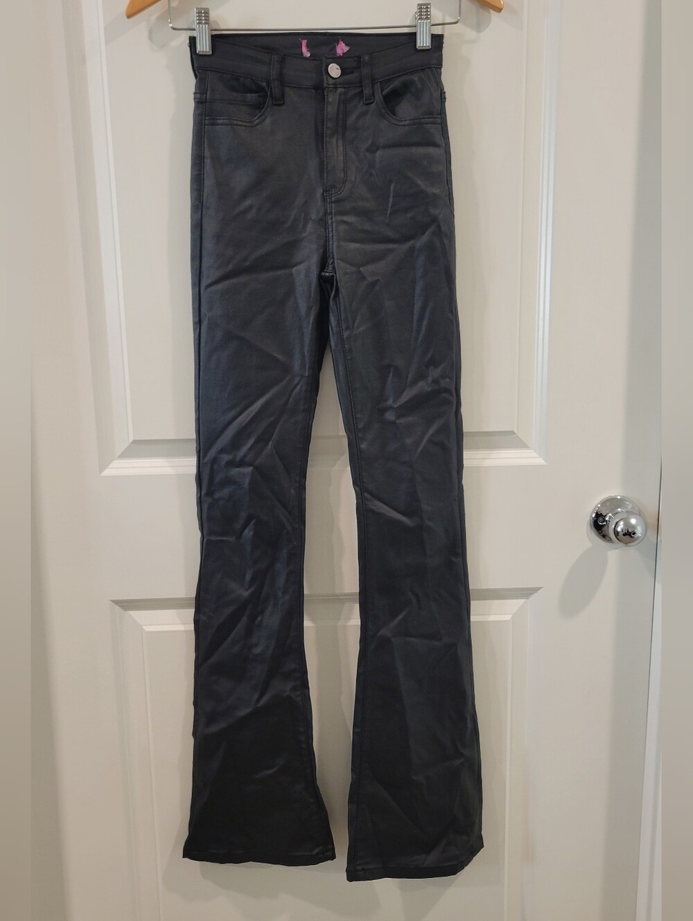 Edikted Faux Leather Bootcut Pants Size Small
